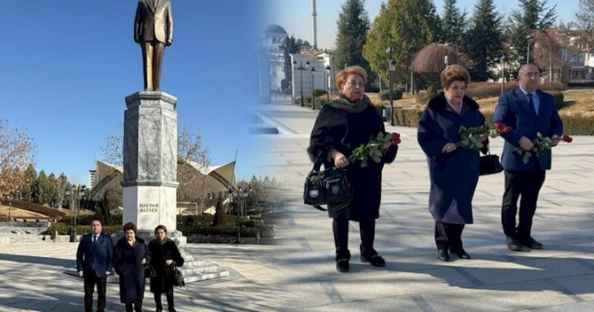 Tənzilə Rüstəmxanlı Ankarada Heydər Əliyevin abidəsi və Rəsulzadənin məzarını ziyarət etdi — FOTOLAR