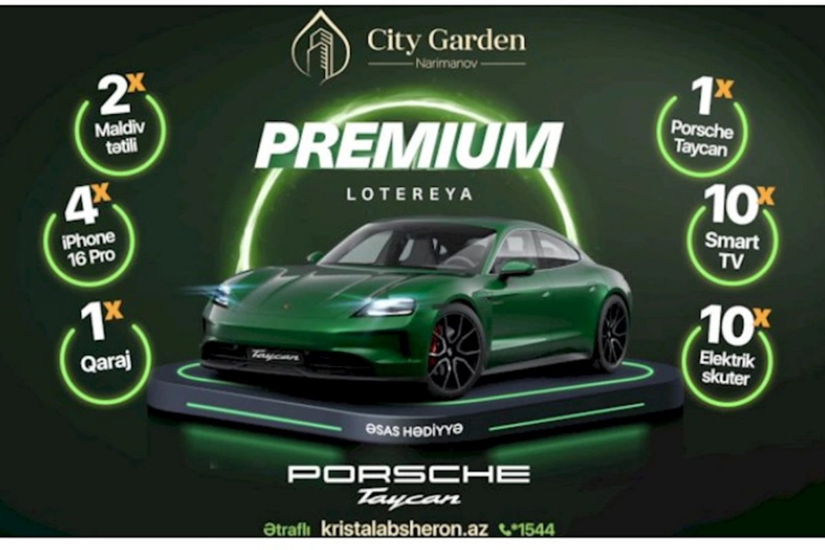 “City Garden Narimanov”da mənzil alanlar üçün premium lotereya — Kristal Abşeron! (VİDEO)