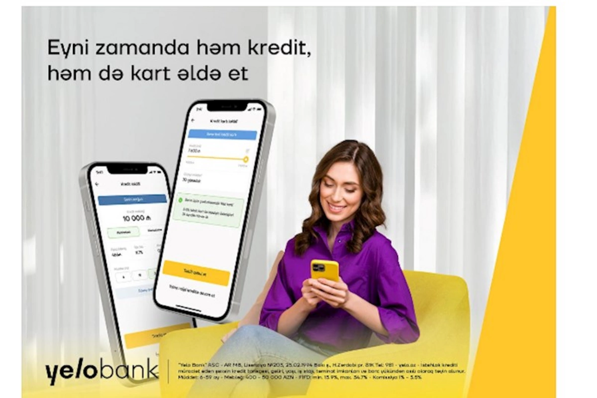 Yelo App-də kredit və taksit kartını eyni zamanda əldə et