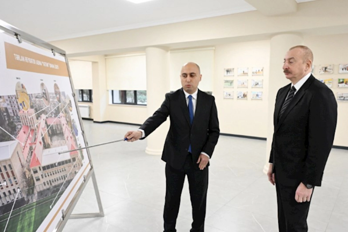 Prezident Vətən İdman Liseyində yaradılan şəraitlə tanış oldu — FOTOLAR