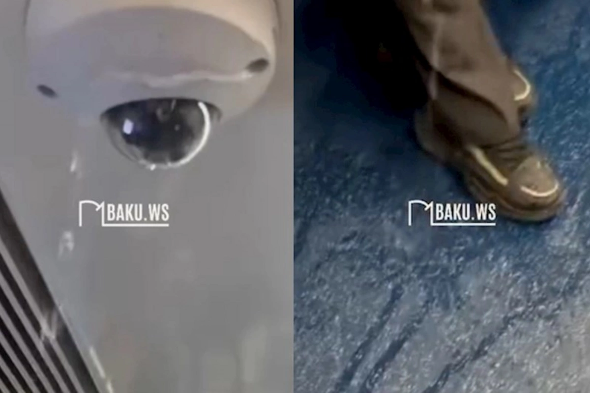 Bakı metrosunda qəribə OLAY: Vaqondan su axdı — VİDEO