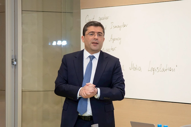 ADA Universitetində “Media sahəsi üzrə qanunvericiliyin ümumi aspektləri” mövzusunda mühazirə deyilib — FOTOLAR