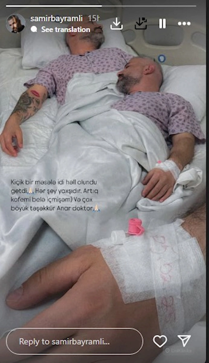 Aparıcı Samir Bayramlı xəstəxanalıq oldu — FOTO