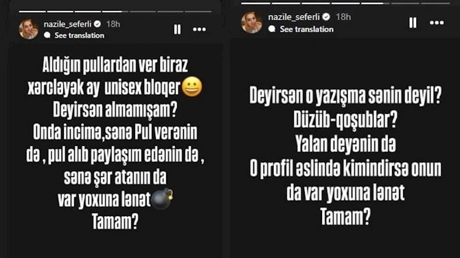 Nazilədən Qənirə Ataşovaya SƏRT SÖZLƏR: Xaricdə oturub, pul qarşılığında vətən əleyhinə... — FOTO