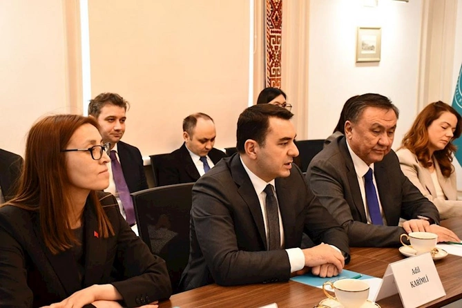 Mədəniyyət naziri Beynəlxalq Türk Akademiyasında qurumun rəhbəri ilə görüşdü — FOTOLAR