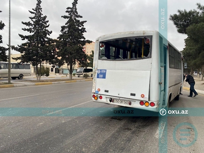 Sumqayıtda sərnişin avtobusları toqquşdu — FOTOLAR