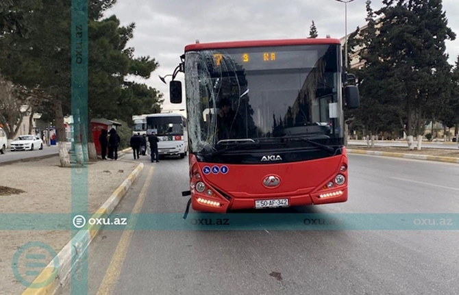 Sumqayıtda sərnişin avtobusları toqquşdu — FOTOLAR