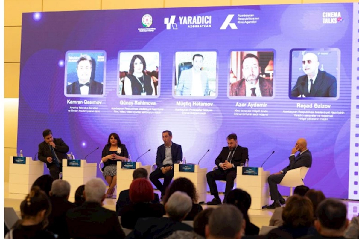 Kino sənayesi nümayəndələrinin iştirakı ilə Cinema Talks (“Kino söhbətləri”) adlı panel müzakirəsi keçirilib — FOTOLAR