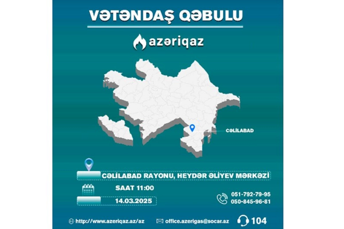 Azəriqaz rəhbərliyinin növbəti vətəndaş qəbulu keçiriləcək