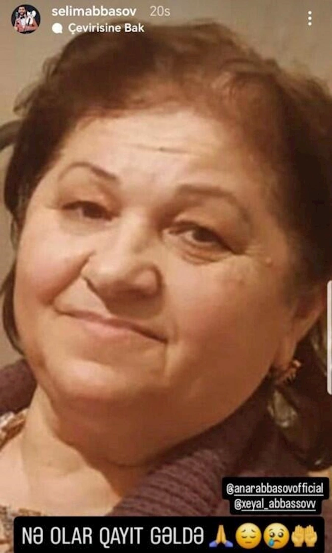 Vəfat edən anası ilə fotolarını paylaşdı