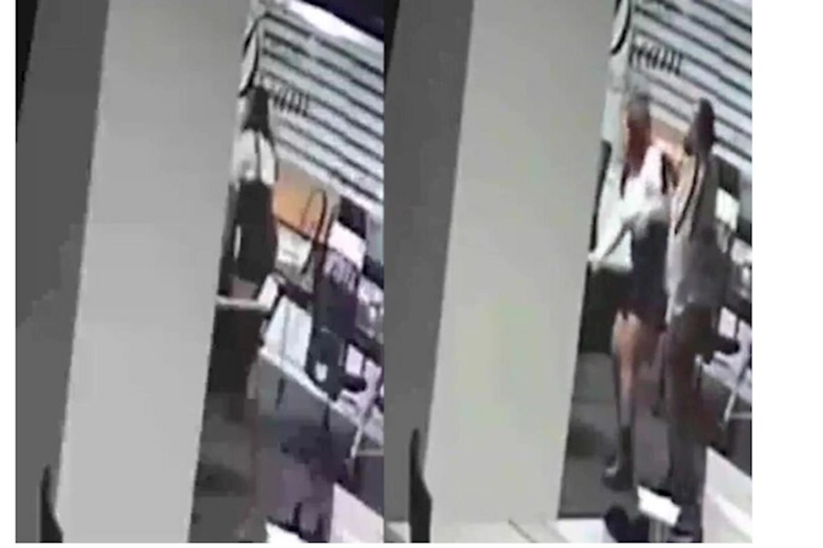 Deputat ofisdə qadını döydü — Anbaan kameraya düşdü