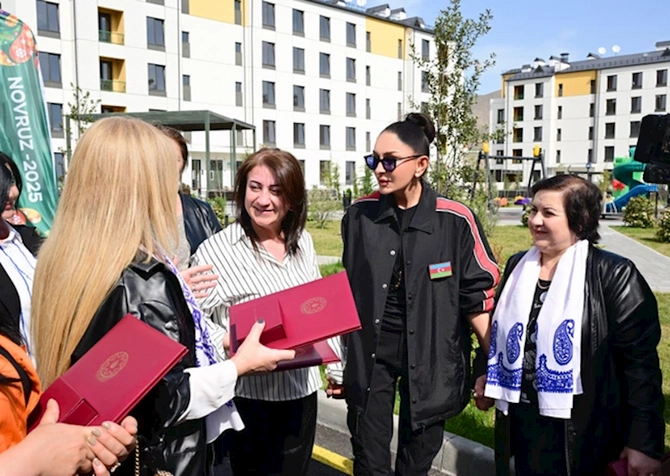 Ağdərənin Suqovuşan kəndində yaşayış kompleksi istifadəyə verilib — FOTOLAR