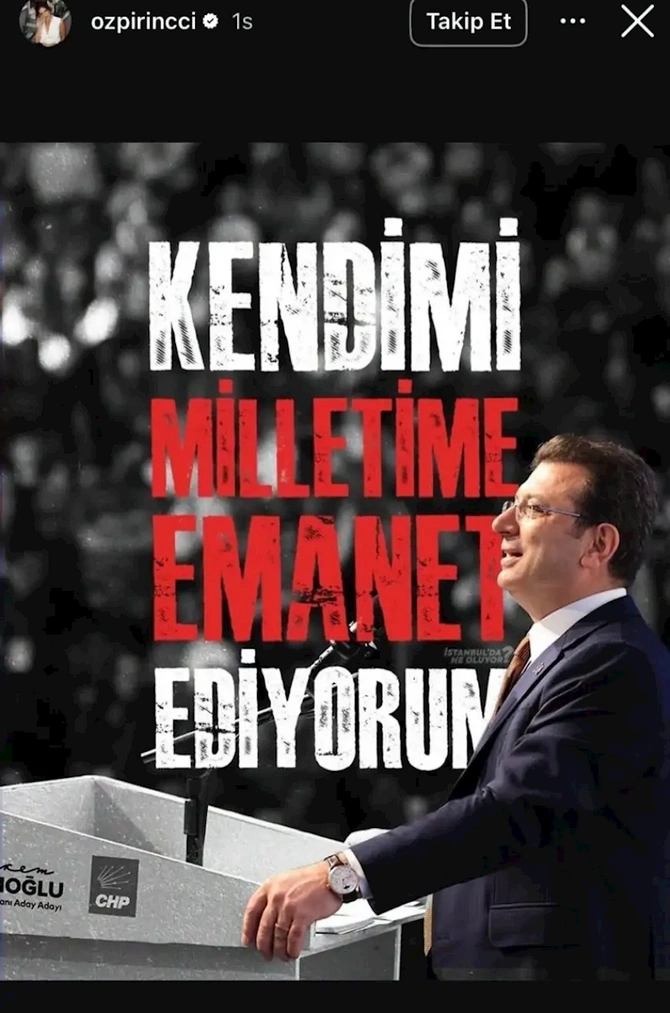 Türkiyənin məşhur aktrisalarından İmamoğluya dəstək — FOTOLAR