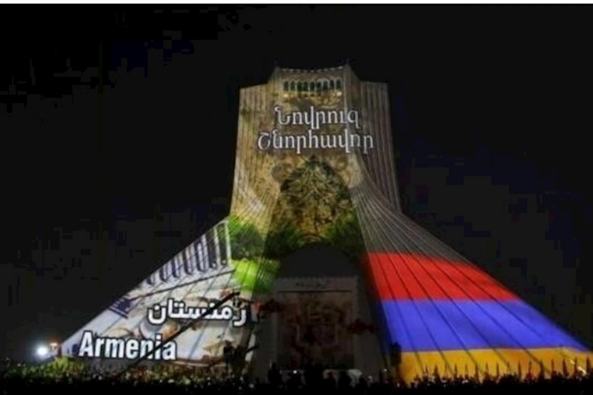 Novruzda İranın simvolunda erməni bayrağı