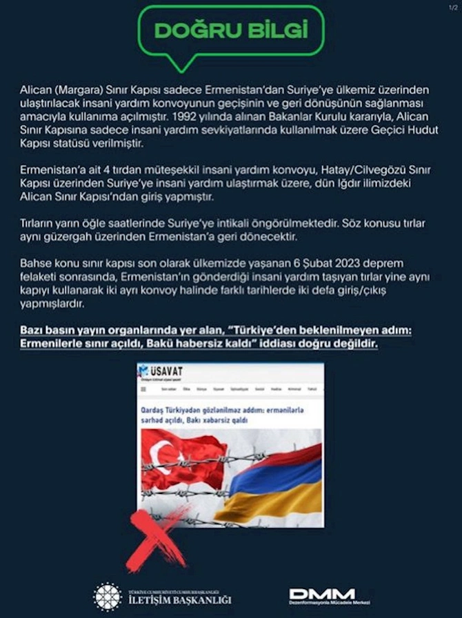Türkiyədən sərhəd AÇIQLAMASI — SON DƏQİQƏ!