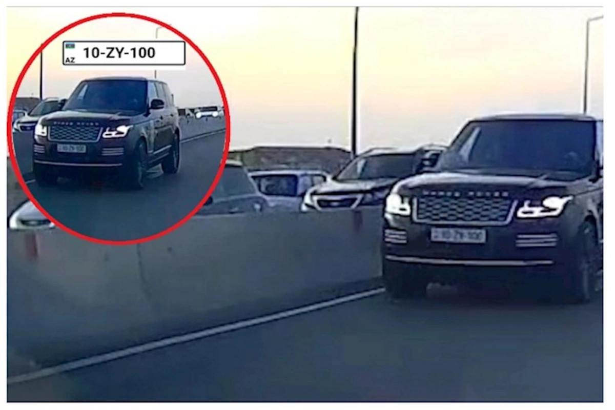 Yarım milyonluq avtomobil ilə yol hərəkəti qaydalarını heçə saydı — ANBAAN GÖRÜNTÜLƏR