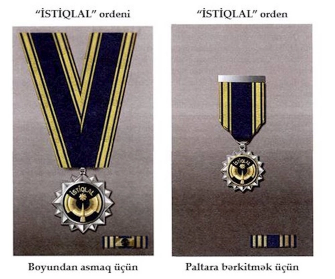 İki gümüş səkkizguşəli ulduz: İstiqlal” ordeni kimlərə verilir? — SİYAHI