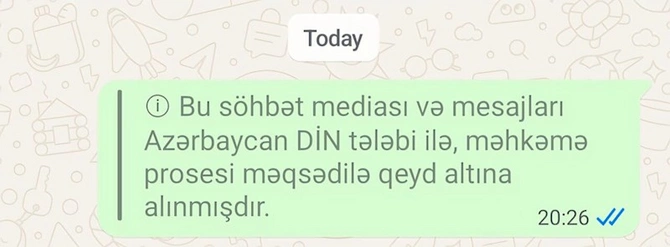 Vatsap yazışmaları polis tərəfindən izlənilir? — AÇIQLAMA (FOTO)