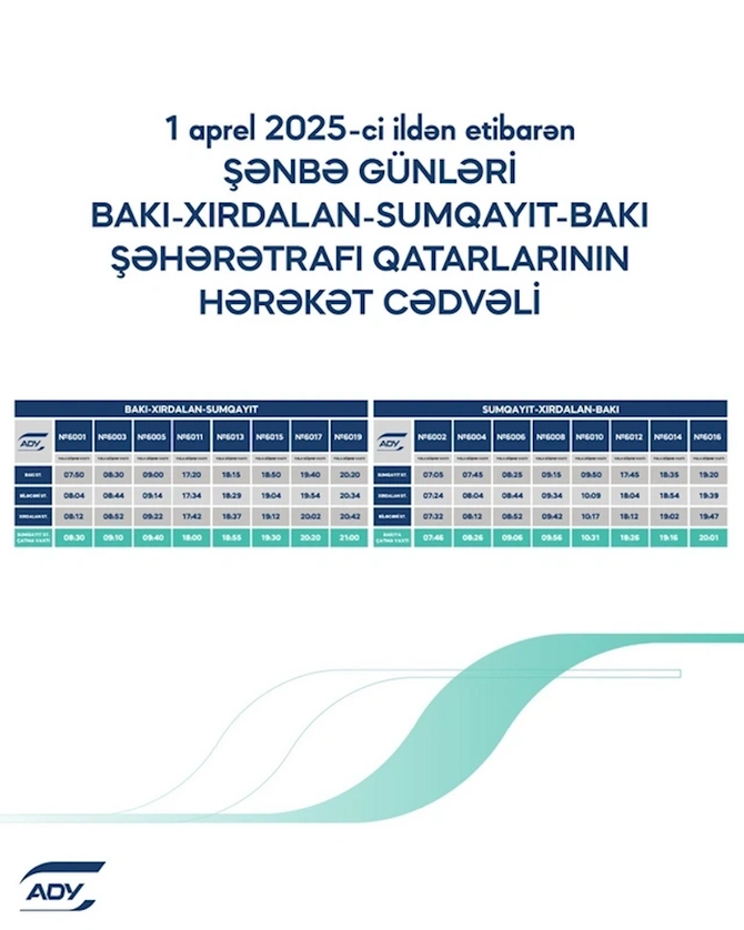 Bakı-Sumqayıt qatarının sərnişinlərinin NƏZƏRİNƏ - Sabahdan qrafik dəyişir Bakı-Sumqayıt qatarının sərnişinlərinin NƏZƏRİNƏ - Sabahdan qrafik dəyişir