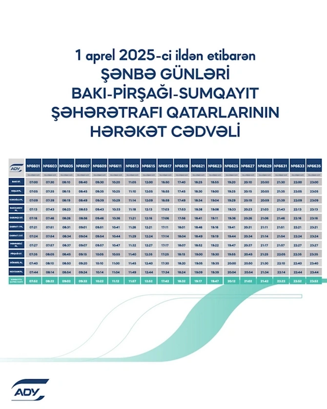 Bakı-Sumqayıt qatarının sərnişinlərinin NƏZƏRİNƏ - Sabahdan qrafik dəyişir Bakı-Sumqayıt qatarının sərnişinlərinin NƏZƏRİNƏ - Sabahdan qrafik dəyişir