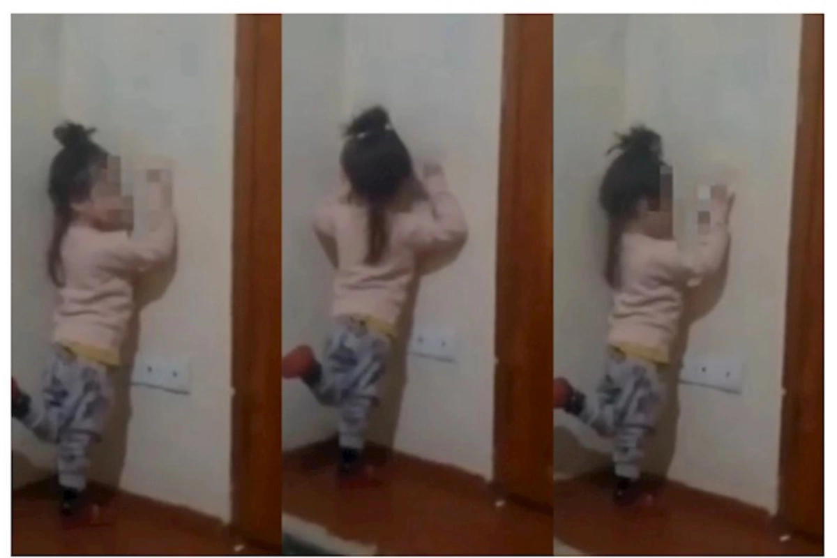 Övladını naqillə döyən qadın tapıldı