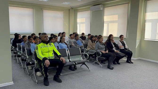 Yol polisi zəngilanlı şagirdlərlə maarifləndirici görüşlər keçirdi — FOTOLAR/ VİDEO