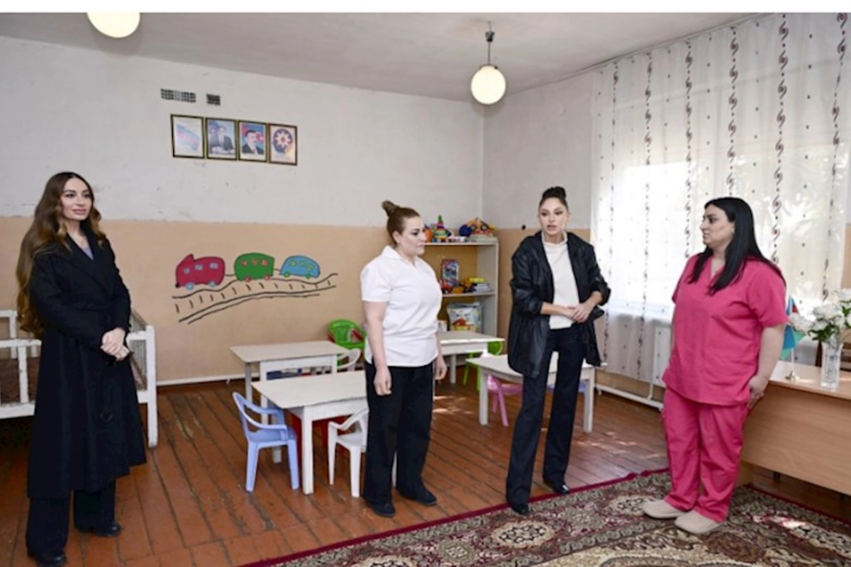 Birinci vitse-prezident Gəncədəki 40 saylı körpələr evi-uşaq bağçasında olub