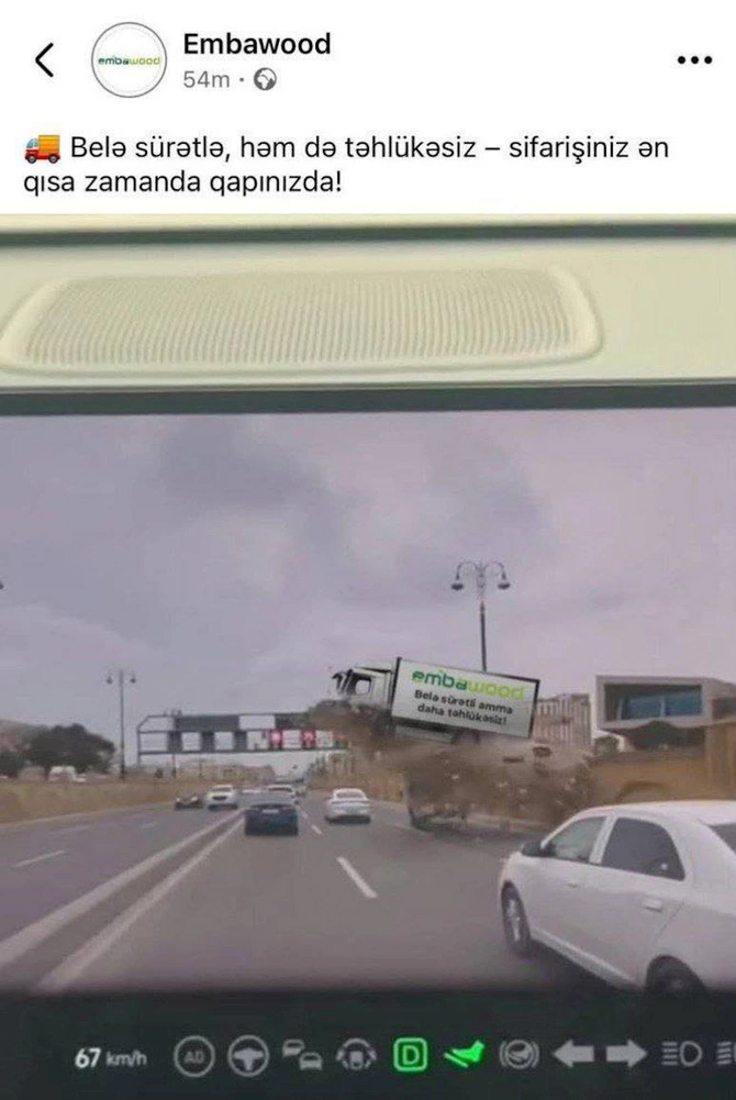 “Embawood” dəhşətli qəzanın videosundan reklam hazırladı — Etirazla qarşılandı (YENİLƏNİB/FOTO)
