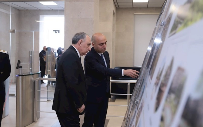 Nazir və Baş prokuror Qarabağ Universitetində — FOTOLAR Nazir və Baş prokuror Qarabağ Universitetində — FOTOLAR