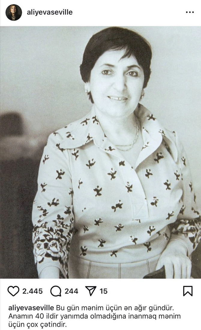 Sevil Əliyeva: “Bu gün mənim üçün ən ağır gündür — FOTO