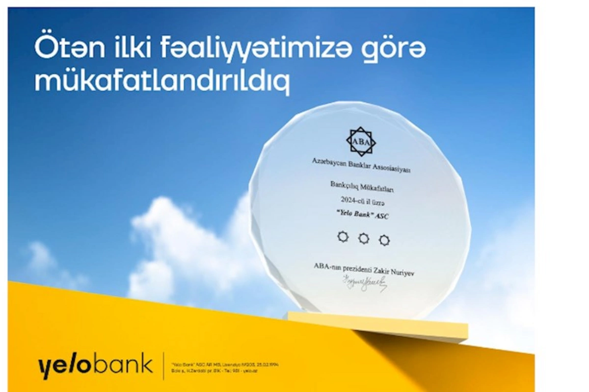 Yelo Bank 2024-cü ildəki fəaliyyətinə görə mükafatlandırıldı