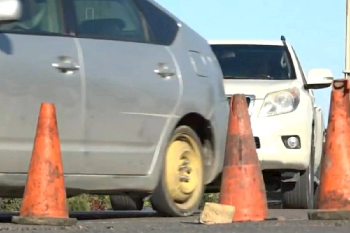 Bakıda yol çökdü, sıxlıq yarandı — VİDEO