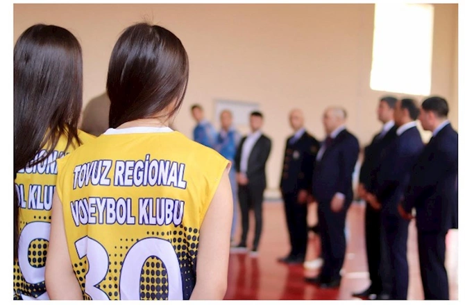 Şahin Bağırov Tovuz Regional Voleybol Klubunun üzvləri ilə görüşüb — FOTOLAR