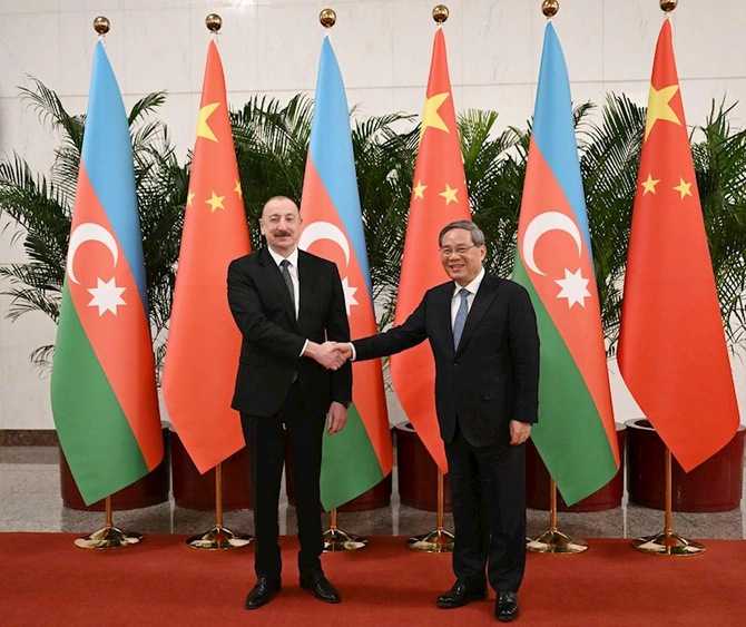 Prezident Çinin Baş naziri ilə görüşdü — FOTOLAR (YENİLƏNİB)