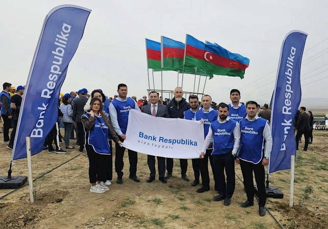 Bank Respublika rəhbərliyi və əməkdaşları ağacəkmə aksiyasında iştirak etdi — FOTOLAR