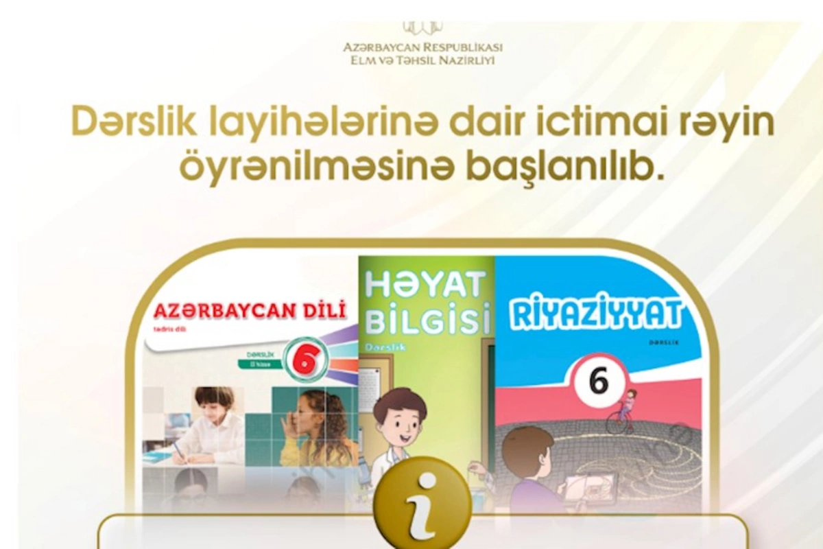 Dərslik layihələrinə dair ictimai rəyin öyrənilməsinə başlanılıb