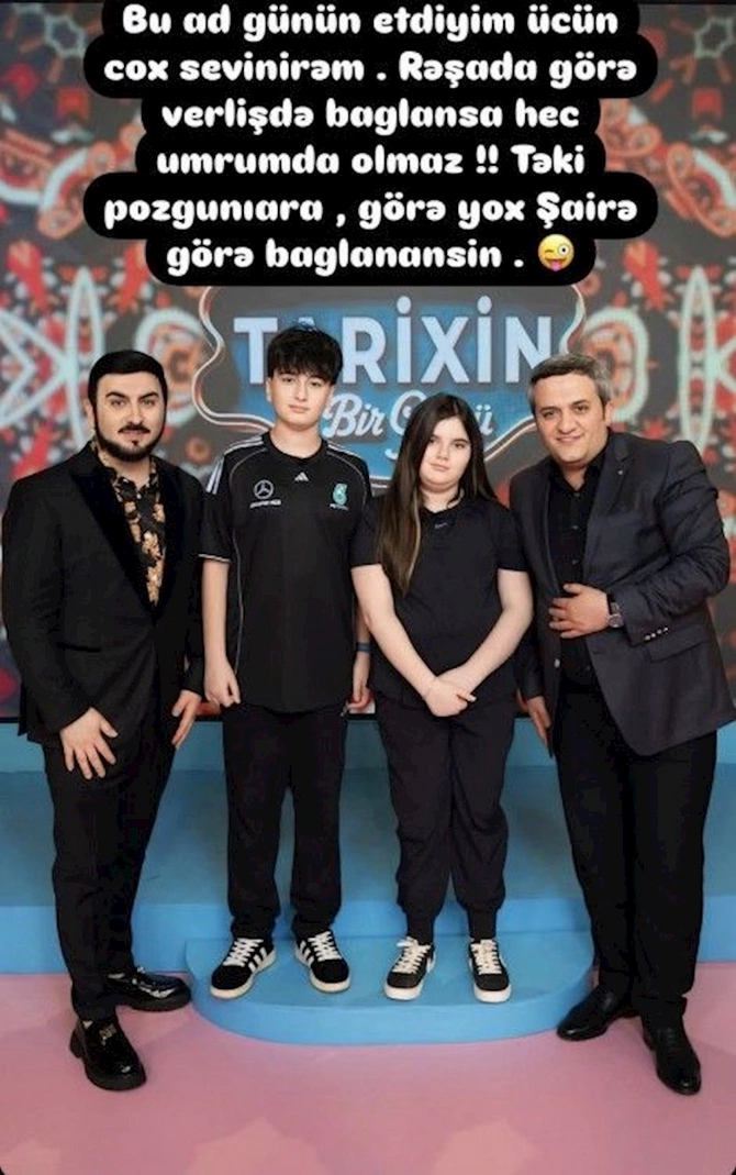 Rəşada görə veriliş bağlansa, vecimə olmaz — FOTO Rəşada görə veriliş bağlansa, vecimə olmaz — FOTO
