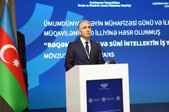 “Rəqəmsallaşma və süni intellektin iş yerlərinə təsiri” mövzusunda konfrans keçirilib — FOTOLAR
