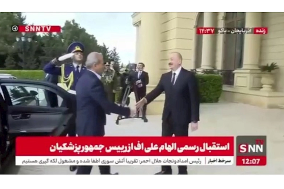 Prezident İlham Əliyev Pezeşkianı belə qarşıladı — VİDEO