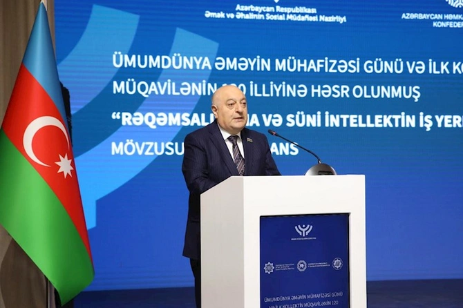 “Rəqəmsallaşma və süni intellektin iş yerlərinə təsiri” mövzusunda konfrans keçirilib — FOTOLAR
