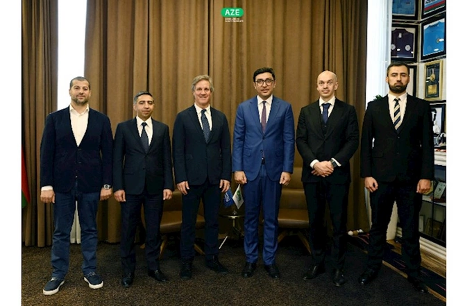Fərid Qayıbov Avropa Üzgüçülük Federasiyasının prezidenti ilə görüşdü — FOTOLAR