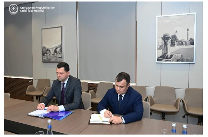 Ceyhun Bayramov Moldovanın XİN-in dövlət katibini qəbul edib — FOTOLAR