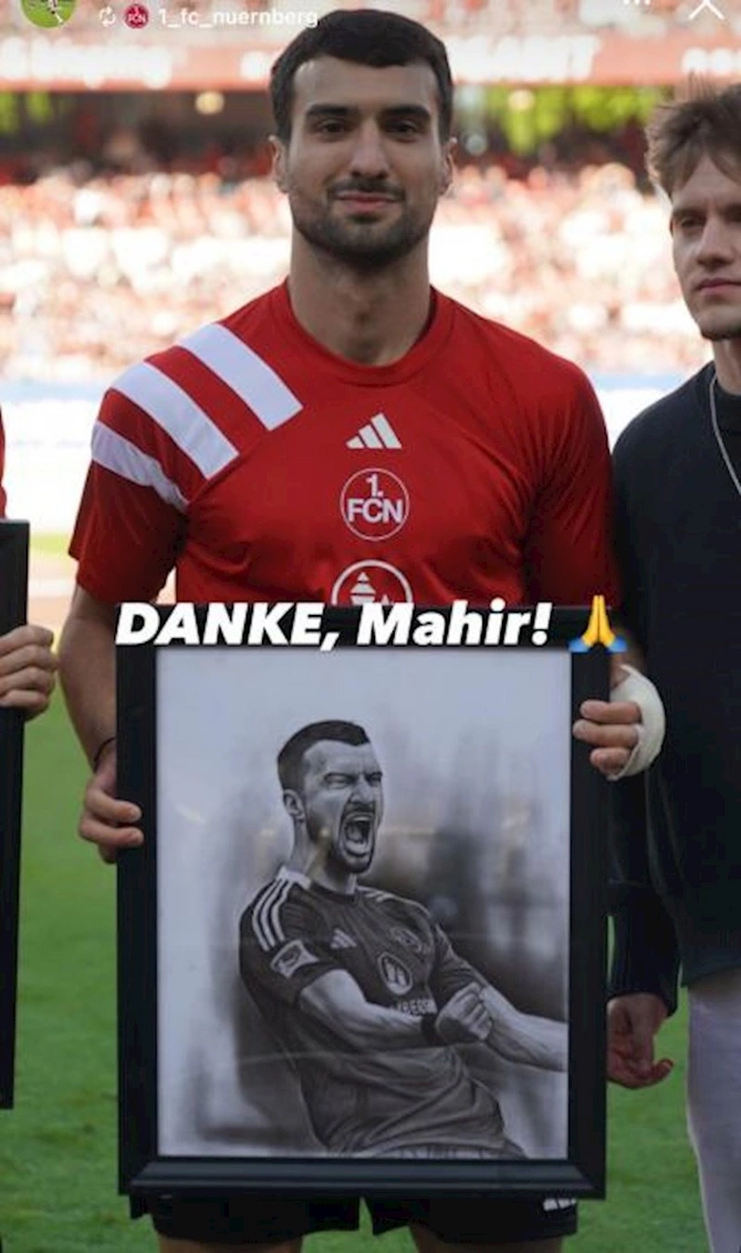 “Nürnberq”dən Mahir Emreliyə xüsusi hədiyyə — FOTO