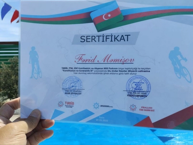 Vətəndaş həmrəyliyi və sağlam həyata çağırış: Abşeron Milli Parkında veloyürüş — FOTOLAR