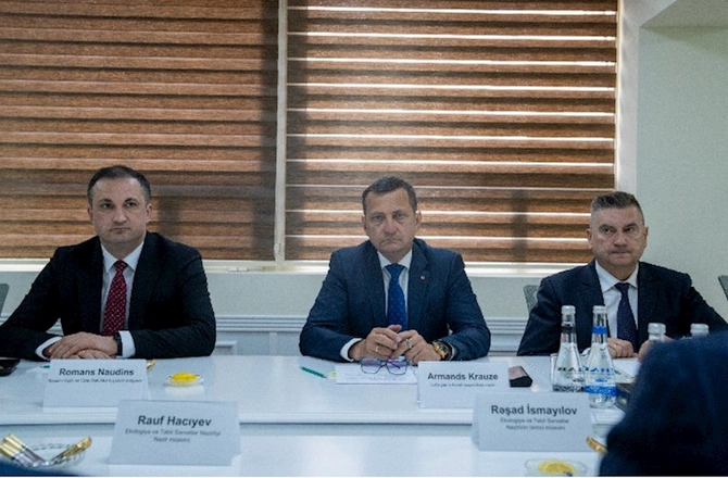 Latviya Respublikasının nümayəndə heyəti ilə gələcək əməkdaşlıq imkanları müzakirə olunub — FOTOLAR
