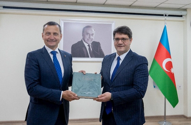 Latviya Respublikasının nümayəndə heyəti ilə gələcək əməkdaşlıq imkanları müzakirə olunub — FOTOLAR