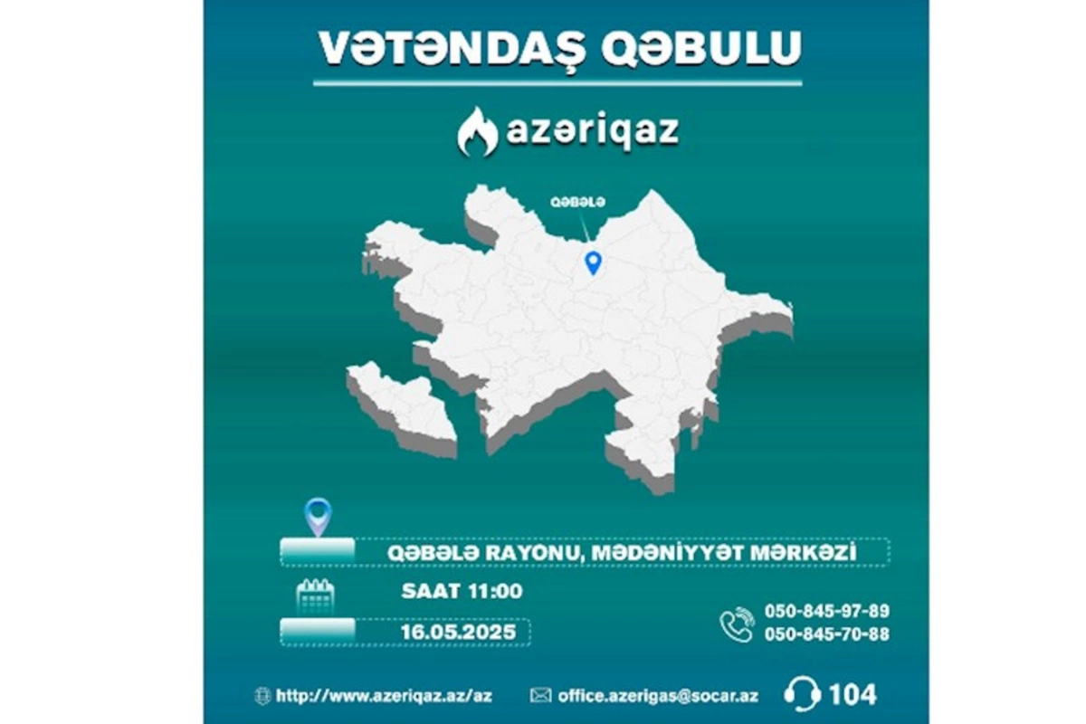 Azəriqaz rəhbərliyinin növbəti vətəndaş qəbulu Qəbələdə baş tutacaq