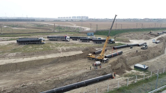 10.4 kilometr magistral su xətti çəkilir — VİDEO (FOTOLAR)