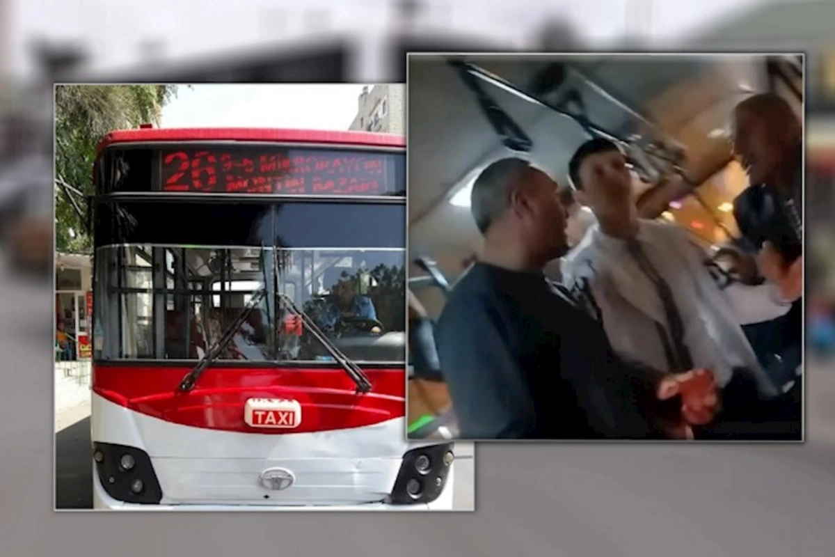Avtobusda sürücü və sərnişinlər nə üçün əlbəyaxa davaya çıxır? — VİDEO