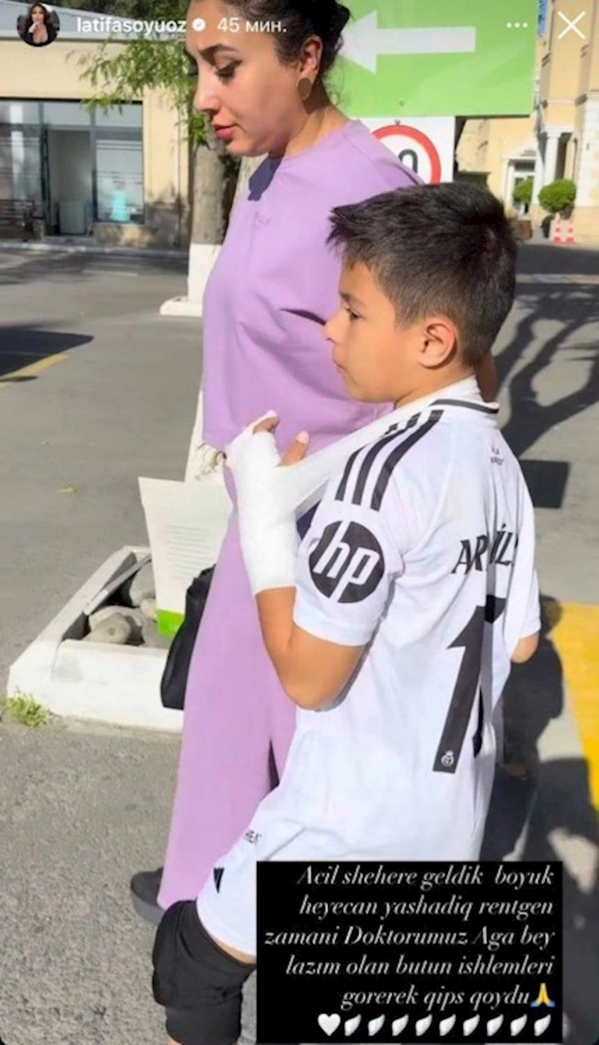 Lətifənin oğlu zədələndi — FOTO
